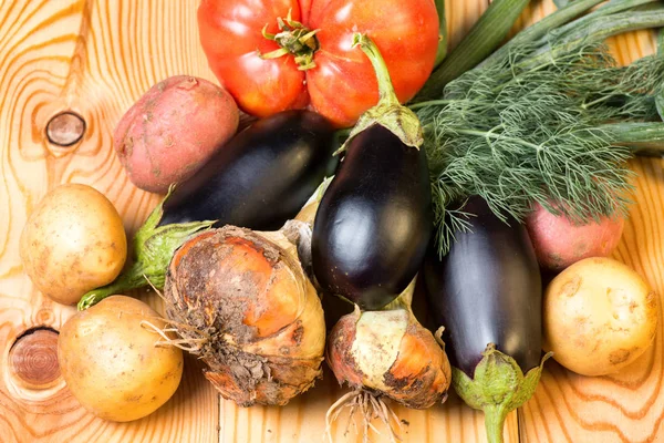 Farklı taze çiğ renkli sebze yakın açık renkli ahşap tepsi kümesi