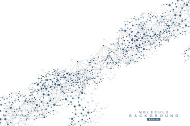Büyük veri görselleştirme arka plan. Modern futuristik sanal arka plan. Bilim ağ desen, çizgiler ve noktalar bağlama. Genel ağ bağlantısı vektör.