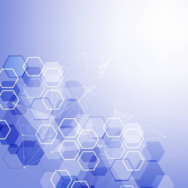 Büyük veri görselleştirme arka plan. Modern futuristik sanal arka plan. Bilim ağ desen, çizgiler ve noktalar bağlama. Genel ağ bağlantısı vektör.