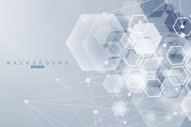 Büyük veri görselleştirme arka plan. Modern futuristik sanal arka plan. Bilim ağ desen, çizgiler ve noktalar bağlama. Genel ağ bağlantısı vektör.