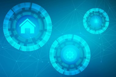 Büyük veri görselleştirme arka plan. Modern futuristik sanal arka plan. Bilim ağ desen, çizgiler ve noktalar bağlama. Genel ağ bağlantısı vektör.