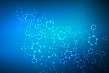 Altıgen soyut arkaplan. Büyük Veri Görselleştirme. Genel ağ bağlantısı. Tıp, teknoloji, bilim geçmişi. Vektör illüstrasyonu.