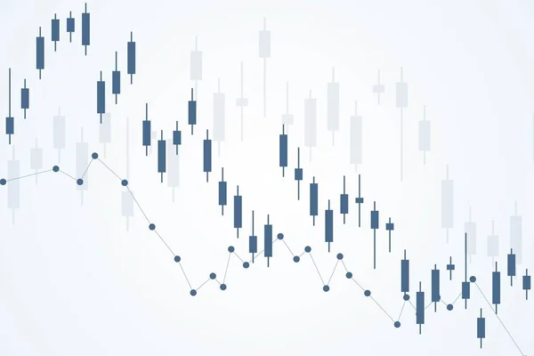 Marché boursier ou graphique de trading forex. Graphique en illustration vectorielle des marchés financiers Contexte financier abstrait. — Image vectorielle