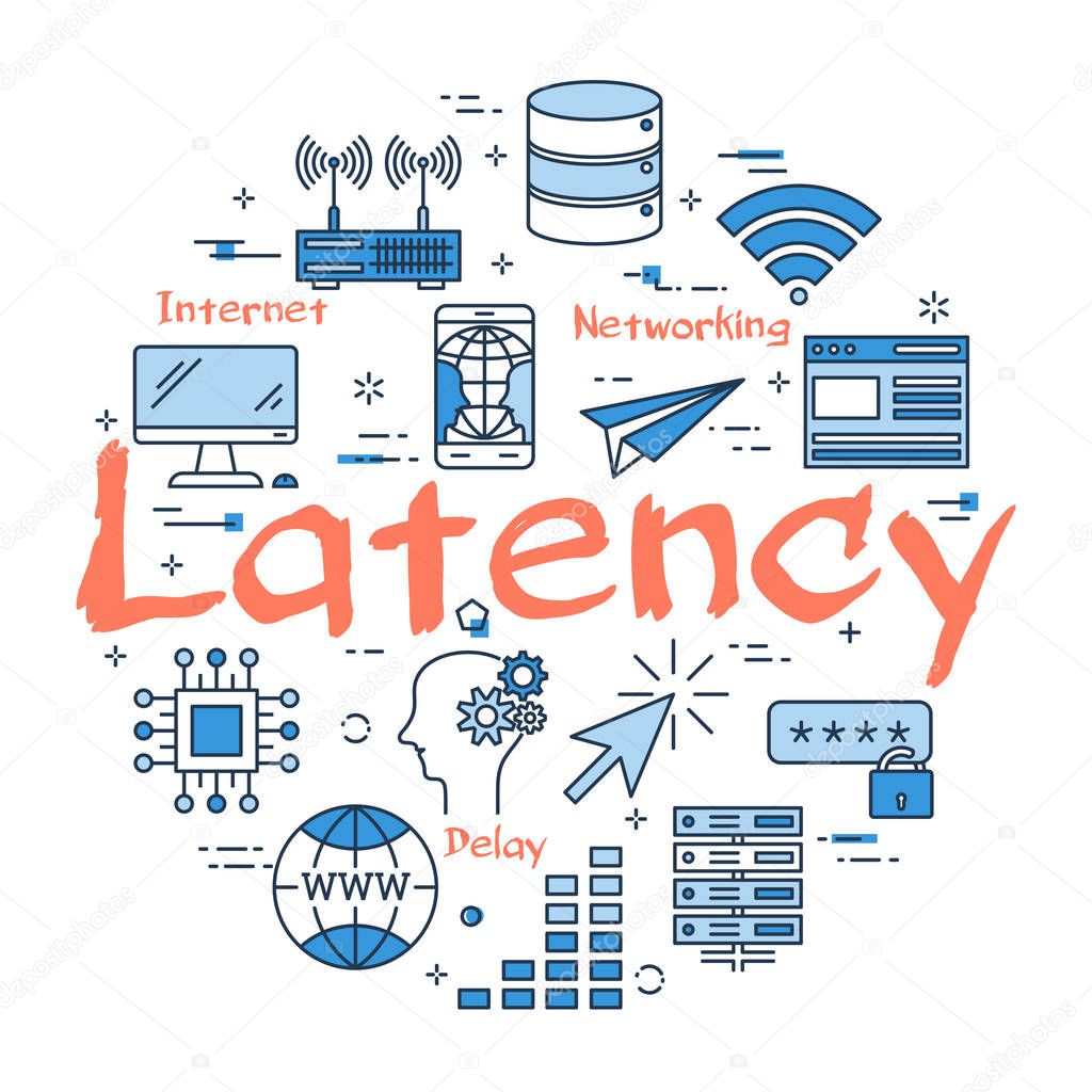 Blue concept of Latency
