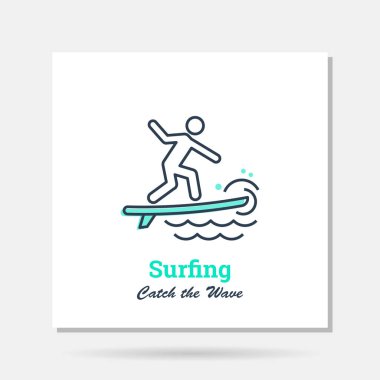 Sörf için basit bir şirket logosu örneği