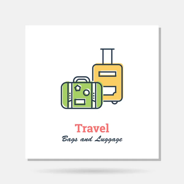 Esempio di logo aziendale semplice vettoriale - borsa e bagaglio — Vettoriale Stock