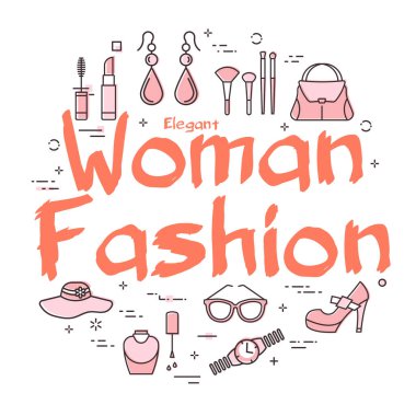 Kırmızı metinli kadın aksesuarlarının beyaz bayrağı