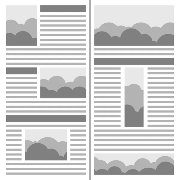 Conception de journaux. Page de modèle du journal — Image vectorielle