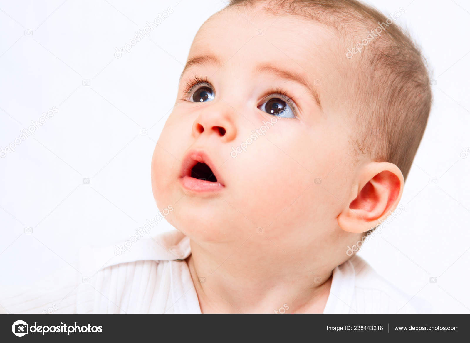 Beautiful Cute Baby White Background Stock Photo by ©iuricazac 238443218