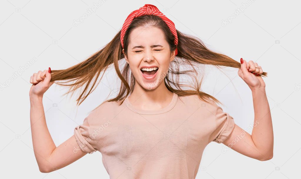 Daddy long hair screaming asian