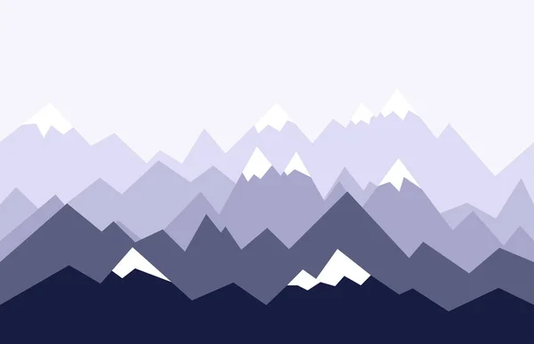 幾何学的なスタイルで山の風景 屋外のベクトルの背景 シームレスなイラスト — ストックベクタ