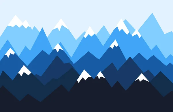 Abstrakte Berge Mit Schneebedeckten Gipfeln Konzeptioneller Vektor Hintergrund — Stockvektor