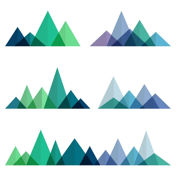 Crêtes Montagnes Abstraites Dans Style Géométrique Fond Vectoriel Sans Couture — Image vectorielle