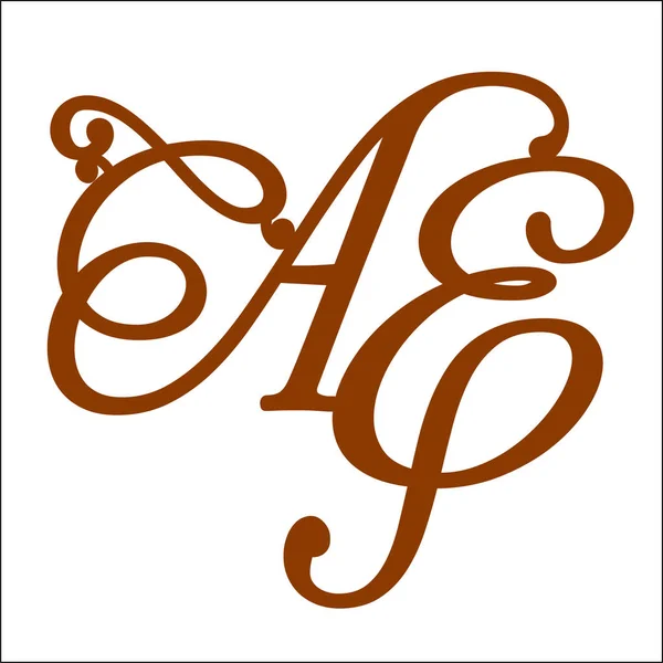 Vektör Monogram Ae lazer kesim için