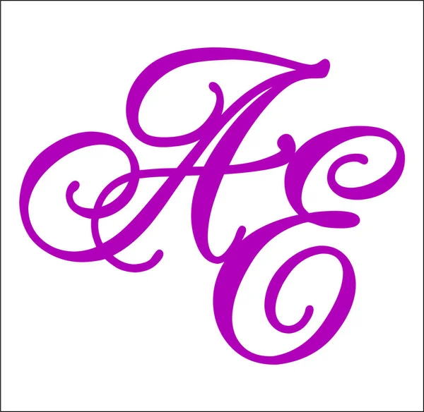 Vektör Monogram Ae lazer kesim için