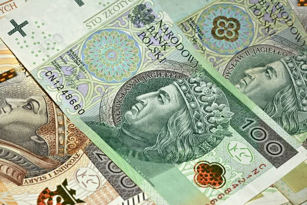 Nowoczesne Polskie Pieniądze Papierowe — Zdjęcie stockowe