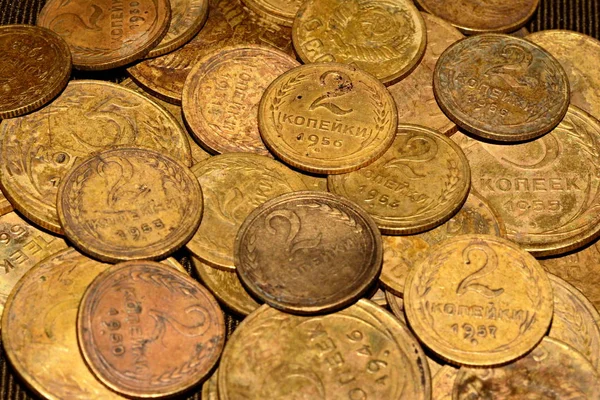 Скарб Курган Радянських Монет — стокове фото