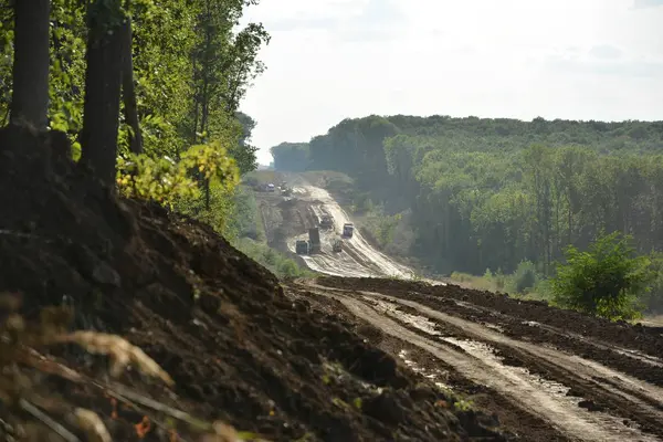 Construcción Una Carretera Circunvalación País — Foto de Stock