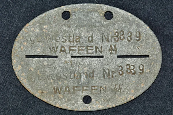 Signo Más Soldado Distintivo Alemán Waffen —  Fotos de Stock