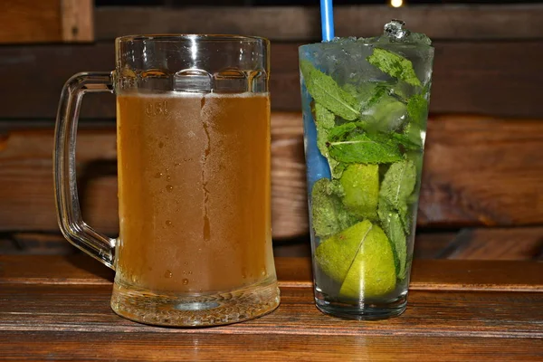 Copa Mojito Jarra Cerveza — Foto de Stock