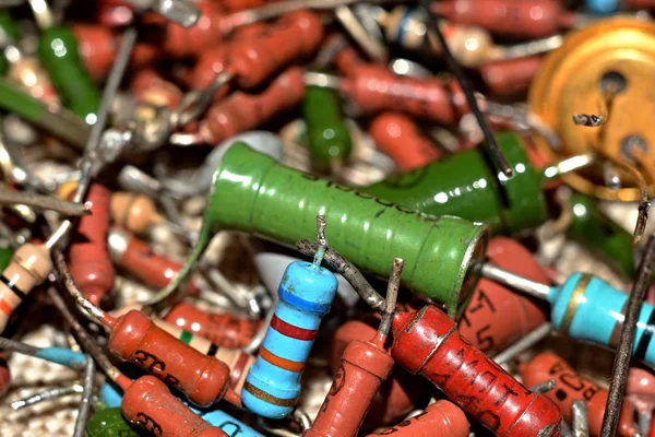 Lot Old Radio Components Stock Image