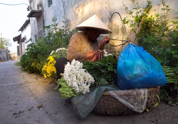 Namdinh Şehrinde Vietnam Çiçekçi — Stok fotoğraf