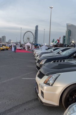 16 Kasım 2018, Körfez araba Şenliği, Dubai, Birleşik Arap Emirlikleri, öyle yaklaşık 1200-1500 otomobil, bölgedeki en büyük açık araba Fuarı katılımı ilham için 3 gün olay
