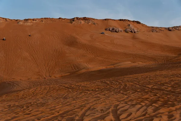 Sharjah Wüste Einer Der Meistbesuchten Orte Für Geländewagen Großer Roter — Stockfoto