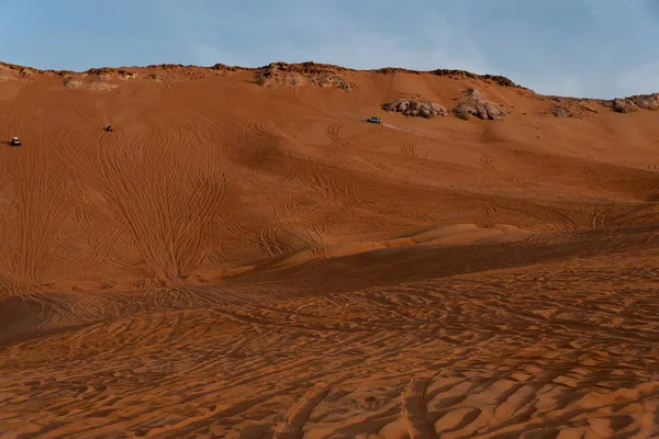 Zona Desértica Sharjah Uno Los Lugares Más Visitados Para Todoterreno —  Fotos de Stock