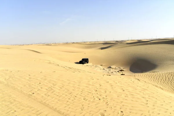 Lisalli Için Qudra Göller Çevresinde Yollar Kapalı Çöl Safari Dubai — Stok fotoğraf