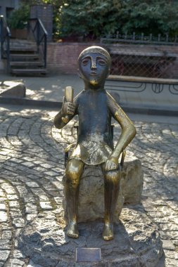 Gürcistan 'da sonbaharda eski Tiflis şehri manzarası,