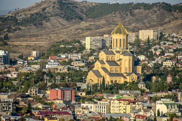 Old Tbilisi, Tbilisi, Georgia, 17. října 2019, Arial view of T — Stock fotografie