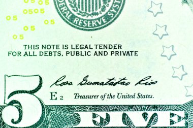 Amerika Birleşik Devletleri 'nin yakın plan banknotları, ABD' nin ABD para birimi.