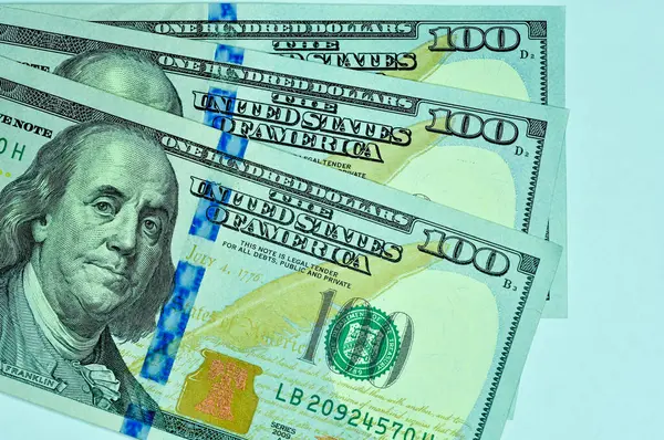 Close Estados Unidos América Dólar Notas Bancárias Usd Moeda Eua — Fotografia de Stock
