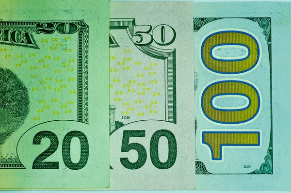 Amerika Birleşik Devletleri 'nin yakın plan banknotları, ABD' nin ABD para birimi.