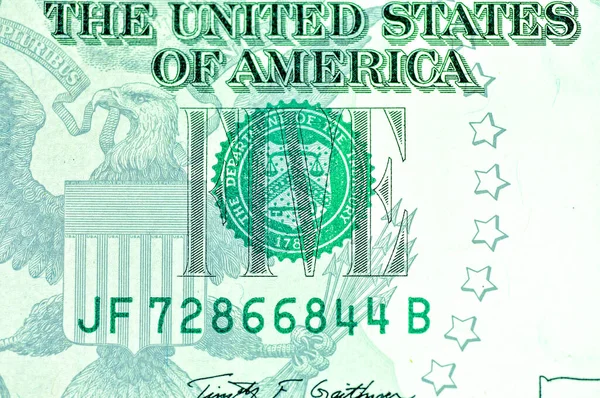 Großaufnahme Vereinigte Staaten Von Amerika Dollar Banknoten Usd Währung Usa — Stockfoto