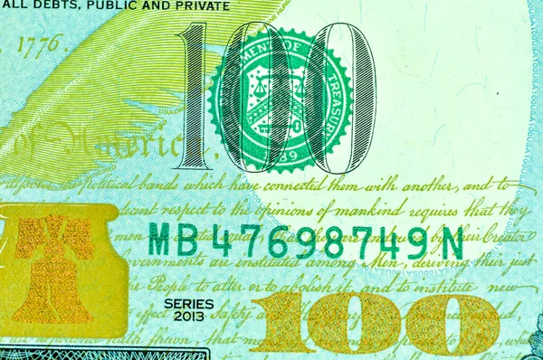 Крупный План Банкноты Доллар Сша Доллар Сша Валюта Сша — стоковое фото