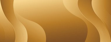 Zarif altın soyut lüks afiş arka planı. Modern dalga tasarımı. Web pankartları, davetiyeler, ödüller, etkinlikler, satışlar, şablonlar, kapaklar, sayfalar ve başlıklar için uygundur