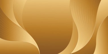 Zarif altın soyut lüks afiş arka planı. Modern dalga tasarımı. Web pankartları, davetiyeler, ödüller, etkinlikler, satışlar, şablonlar, kapaklar, sayfalar ve başlıklar için uygundur