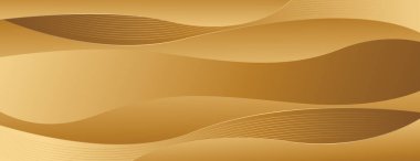 Zarif altın soyut lüks afiş arka planı. Modern dalga tasarımı. Web pankartları, davetiyeler, ödüller, etkinlikler, satışlar, şablonlar, kapaklar, sayfalar ve başlıklar için uygundur