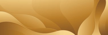 Zarif altın soyut lüks afiş arka planı. Modern dalga tasarımı. Web pankartları, davetiyeler, ödüller, etkinlikler, satışlar, şablonlar, kapaklar, sayfalar ve başlıklar için uygundur