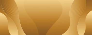 Zarif altın soyut lüks afiş arka planı. Modern dalga tasarımı. Web pankartları, davetiyeler, ödüller, etkinlikler, satışlar, şablonlar, kapaklar, sayfalar ve başlıklar için uygundur