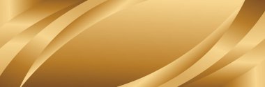 Pürüzsüz kıvrımları olan soyut altın metalik arka plan. Web siteleri, başlıklar, satış şablonları, iş ilanları, ödüller, etkinlikler ve daha fazlası için şık lüks afiş tasarımı