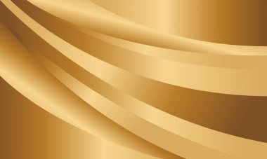 Lüks kıvrımlı dizaynı olan zarif soyut altın metalik arka plan. Şablonlar, pankartlar, kapaklar, satışlar, iş, etkinlikler, ödüller, web siteleri, sayfalar ve daha fazlası için uygundur