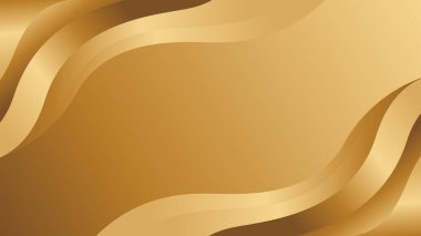 Lüks dalga tasarımı ile soyut altın metalik arka plan. Şablonlar, pankartlar, kapaklar, satışlar, iş, etkinlikler, ödüller, web siteleri, iniş sayfaları ve daha fazlası için uygundur