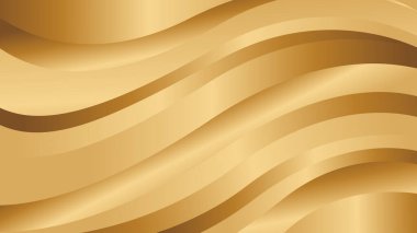 Lüks dalga tasarımı ile soyut altın metalik arka plan. Şablonlar, pankartlar, kapaklar, satışlar, iş, etkinlikler, ödüller, web siteleri, iniş sayfaları ve daha fazlası için uygundur