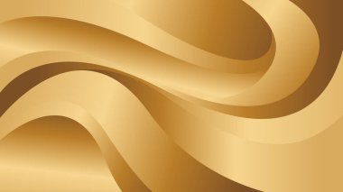 Lüks dalga tasarımı ile soyut altın metalik arka plan. Şablonlar, pankartlar, kapaklar, satışlar, iş, etkinlikler, ödüller, web siteleri, iniş sayfaları ve daha fazlası için uygundur