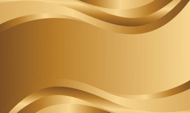 Lüks dalga tasarımı ile soyut altın metalik arka plan. Şablonlar, pankartlar, kapaklar, satışlar, iş, etkinlikler, ödüller, web siteleri, iniş sayfaları ve daha fazlası için uygundur