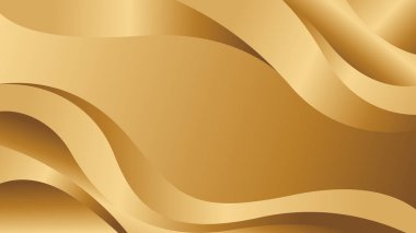 Lüks dalga tasarımı ile soyut altın metalik arka plan. Şablonlar, pankartlar, kapaklar, satışlar, iş, etkinlikler, ödüller, web siteleri, iniş sayfaları ve daha fazlası için uygundur