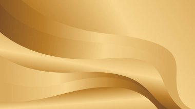 Lüks dalga tasarımı ile soyut altın metalik arka plan. Şablonlar, pankartlar, kapaklar, satışlar, iş, etkinlikler, ödüller, web siteleri, iniş sayfaları ve daha fazlası için uygundur